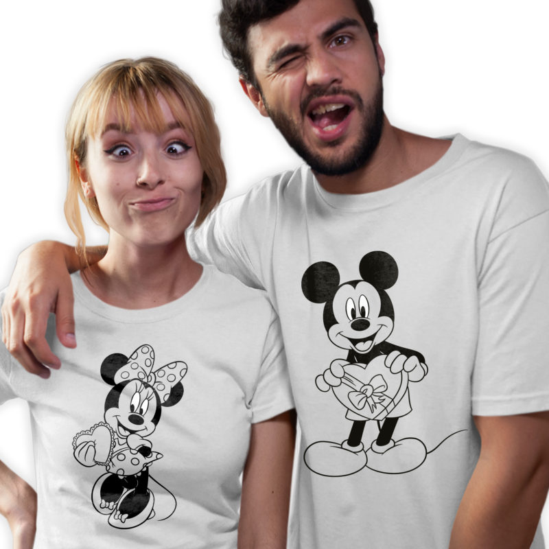 Coppia T-Shirt - Minnie & Topolino