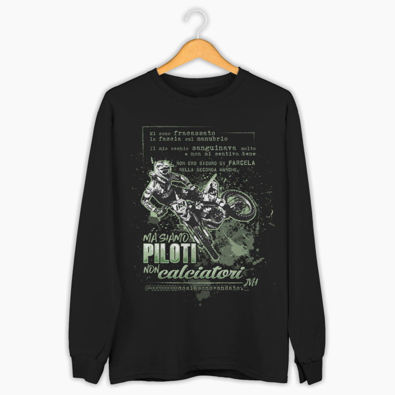 Felpa Motocross - Siamo Piloti non calciatori