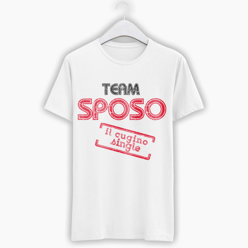 T-Shirt Addio Al Celibato - Team Sposo Il Cugino Single