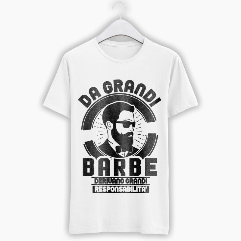 T-Shirt Uomo - Da Grandi Barbe Derivano Grandi Responsabilità