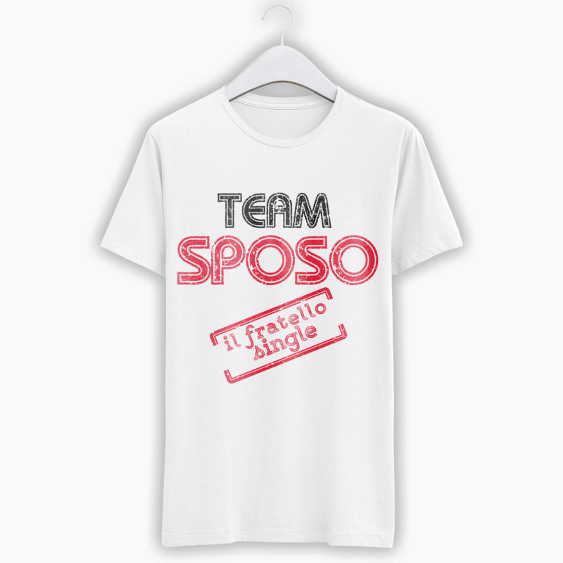 T-Shirt Addio Al Celibato - Team Sposo Il Fratello Single