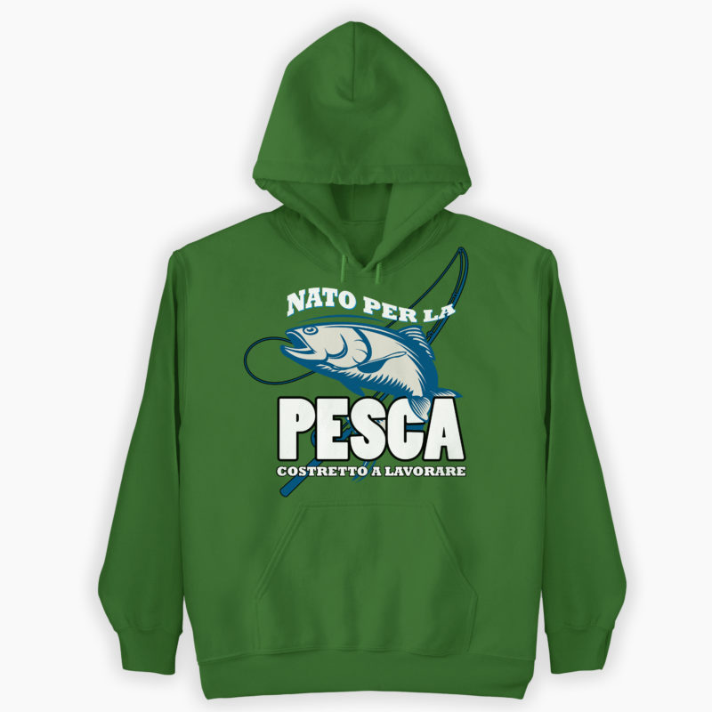 Felpa Uomo - Nato per la Pesca
