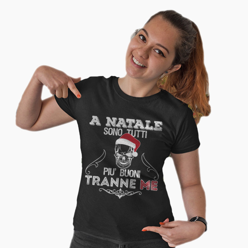 T-Shirt Donna - A Natale Sono Tutti Più Buoni Versione 2