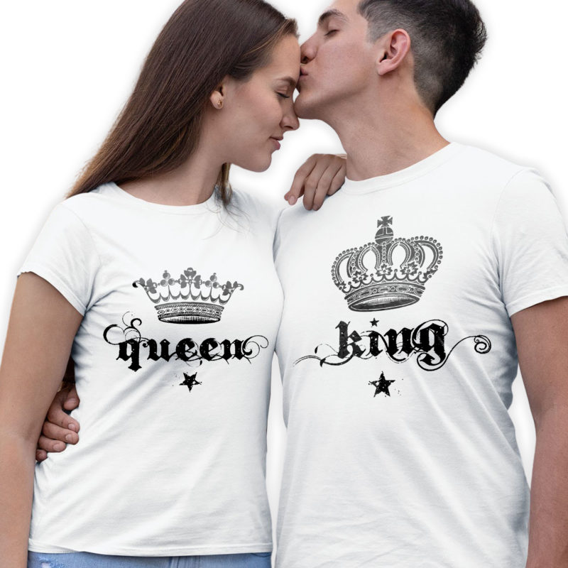 Magliette King&Queen Coppia con Corona - T-Shirt Linea You and Me