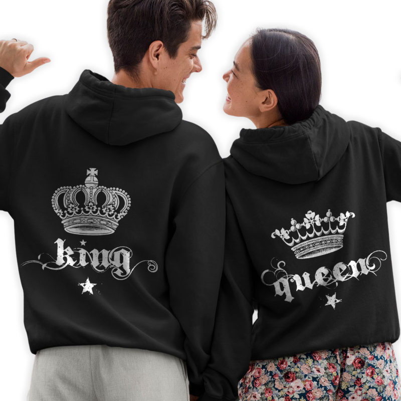 Felpe King&Queen Coppia con Corona - Linea You and Me