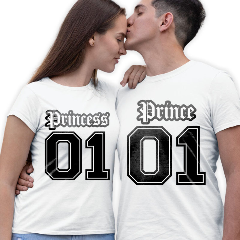 Magliette Prince&Princess Coppia 01 - T-Shirt Linea You and Me