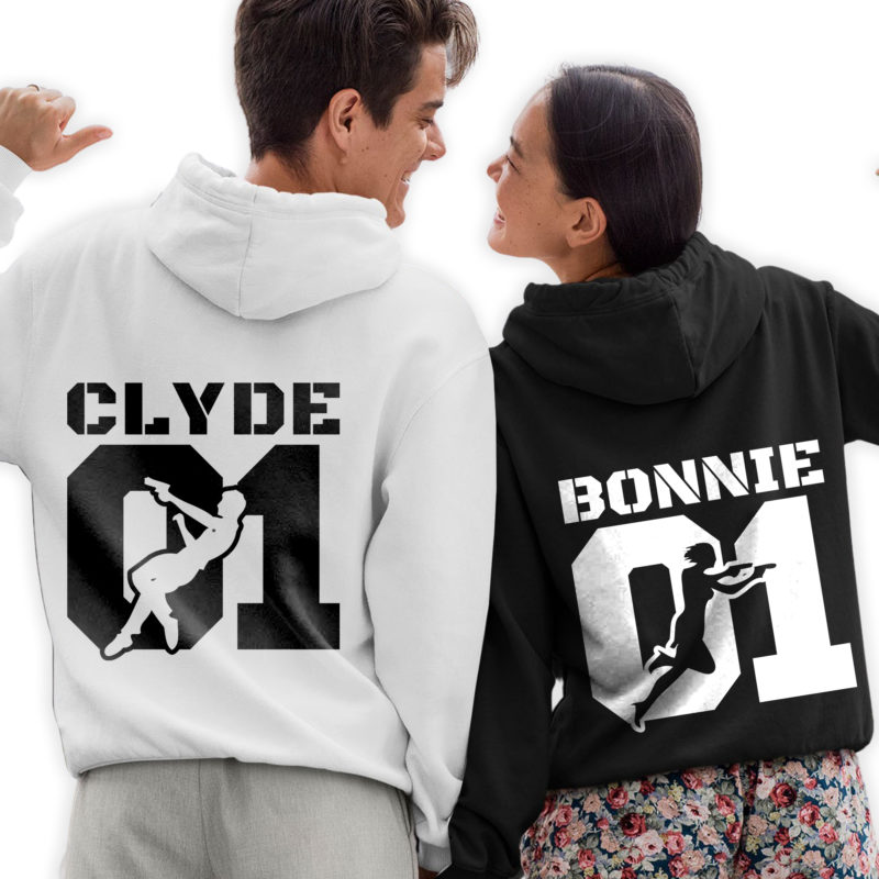 Felpe Bonnie&Clyde Coppia 01 Versione 1 - Linea You and Me