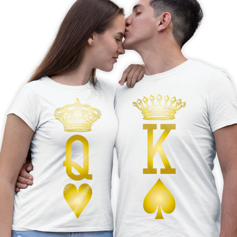 Magliette King&Queen Coppia Lucky Love - T-Shirt Linea You and Me