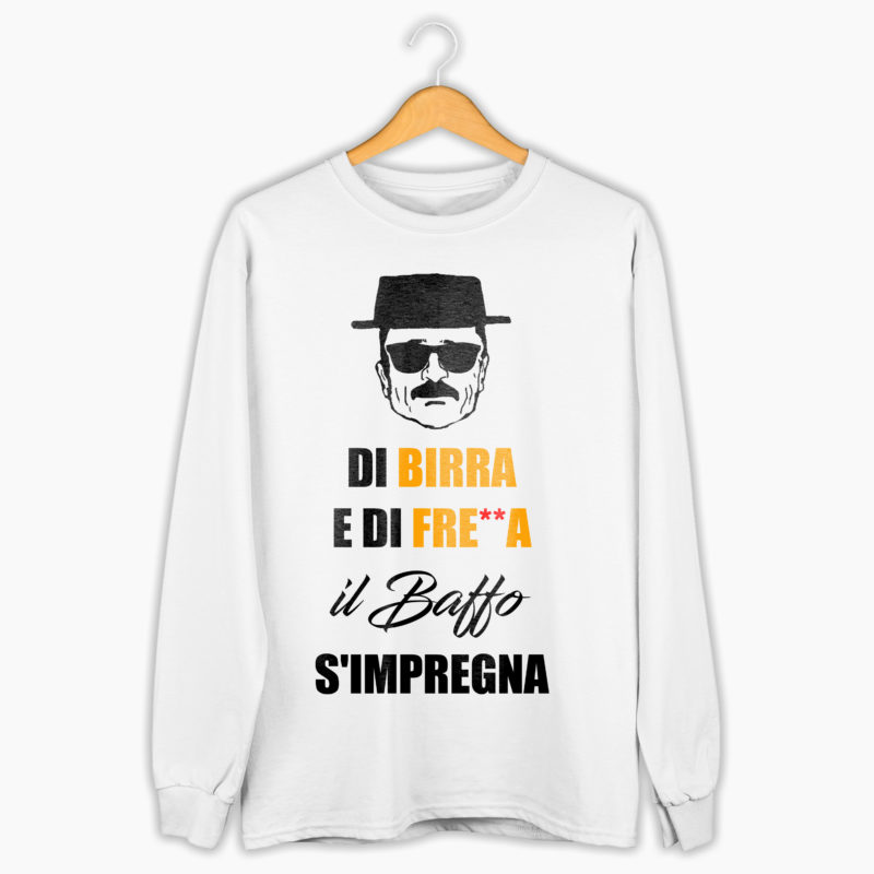 Felpa Unisex - Di Birra E Di Fre**a Il Baffo S'Impregna