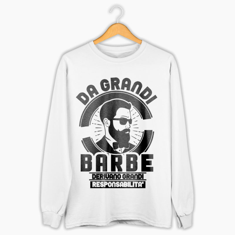 Felpa Uomo - Da Grandi Barbe Derivano Grandi Responsabilità