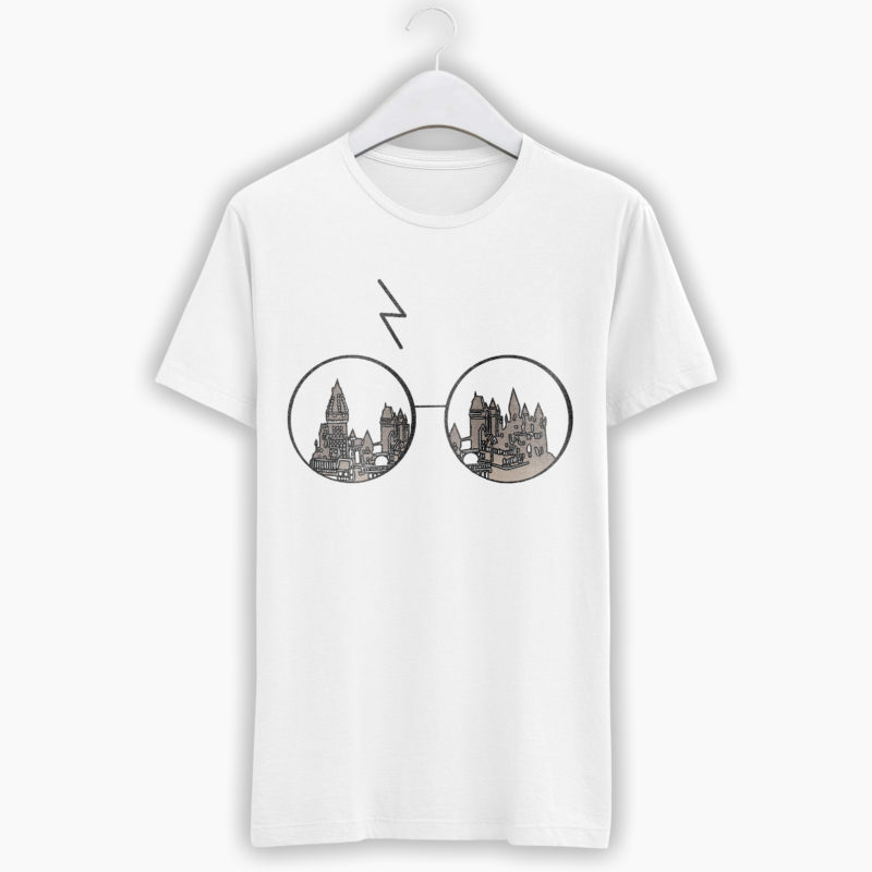 T-Shirt Uomo/Donna - Harry Potter, Il Magico Mondo Di Hogwarts
