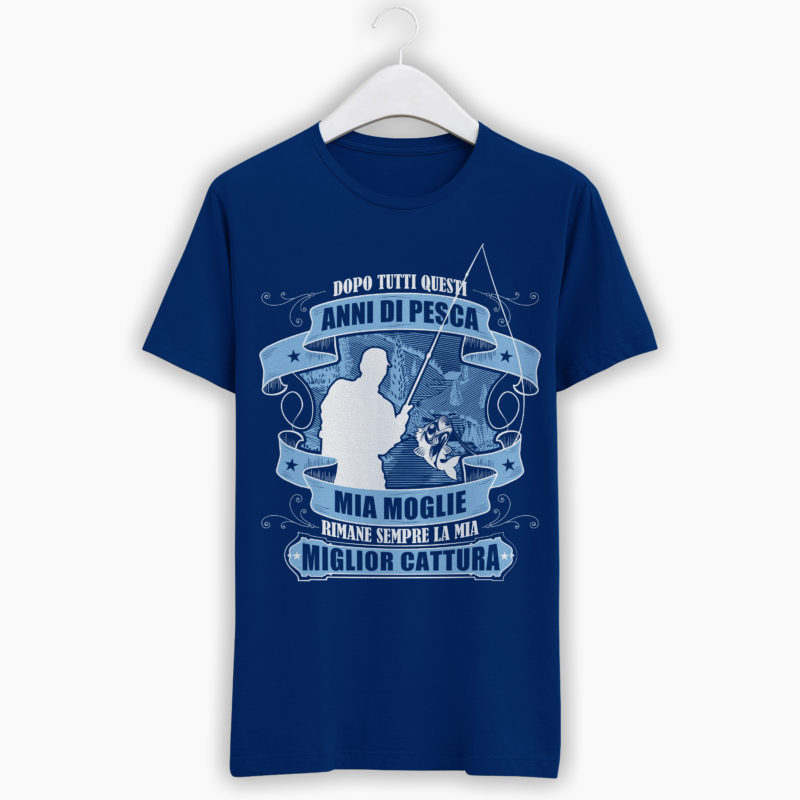 T-Shirt Uomo - Dopo Tutti Questi Anni Di Pesca Mia Moglie Rimane Sempre La Mia Miglior Cattura