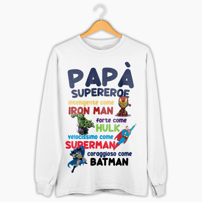 Felpa Festa Del Papà - Sei Il Mio Supereroe