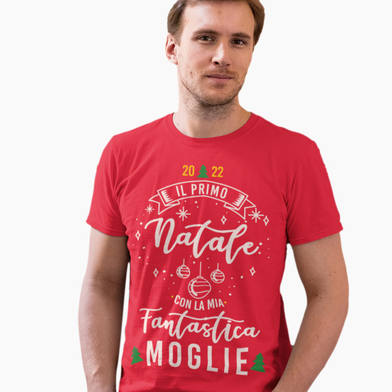 T-Shirt Uomo - Il primo Natale con la mia fantastica Moglie