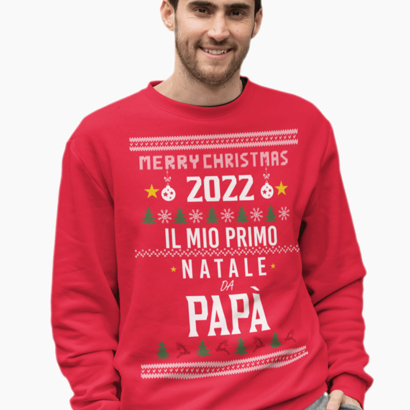 Felpa Uomo Divertente - Il Mio Primo Natale Da Papà
