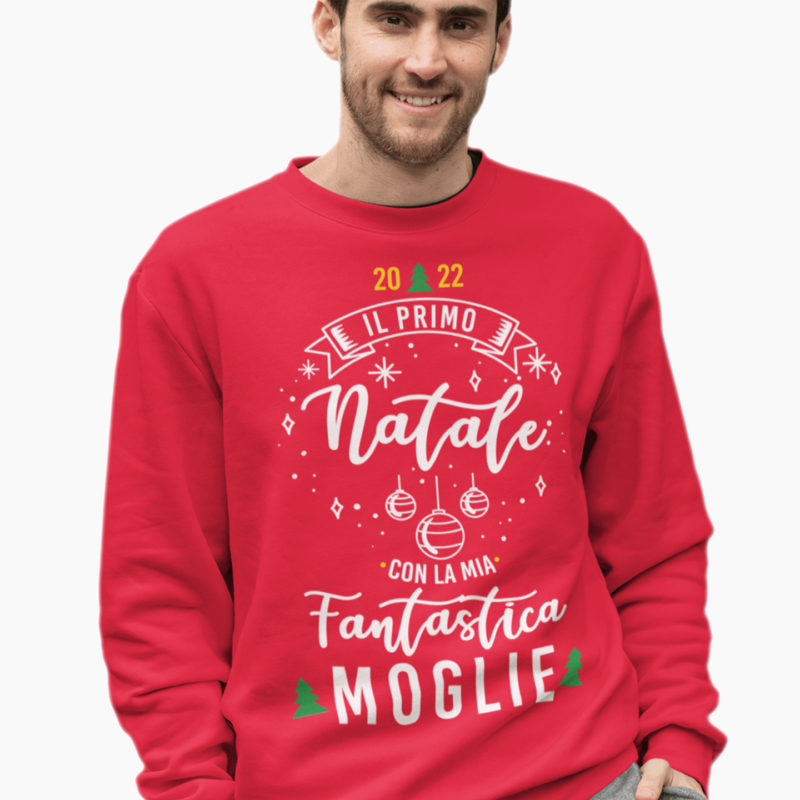 Felpa Uomo - Il primo Natale con la mia fantastica Moglie