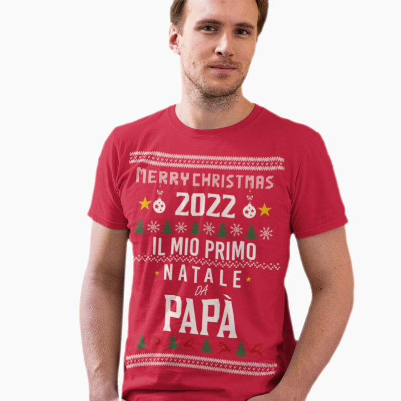 T-Shirt Uomo - Il Mio Primo Natale Da Papà