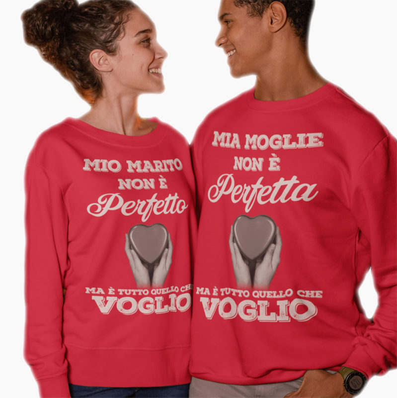 Coppia Felpe Natale Marito/Moglie – Non Siamo Perfetti