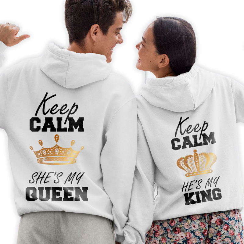 Felpe Coppia King&Queen - She's My Queen / He's My King