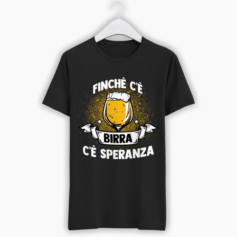 T-Shirt Uomo - Finchè c'è Birra c'è Speranza