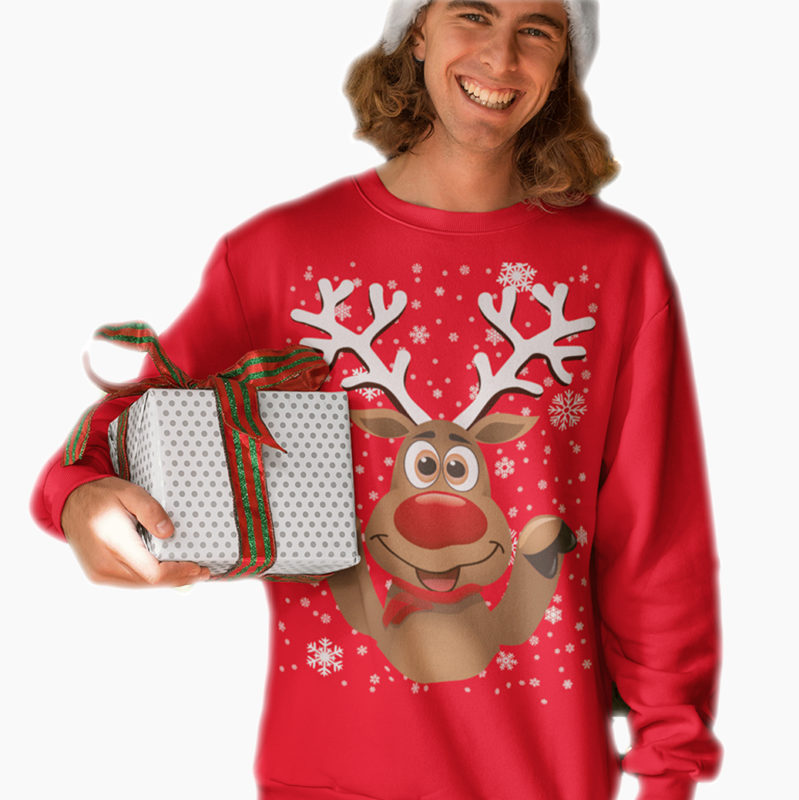 Felpa Unisex Natale Divertente - Renna