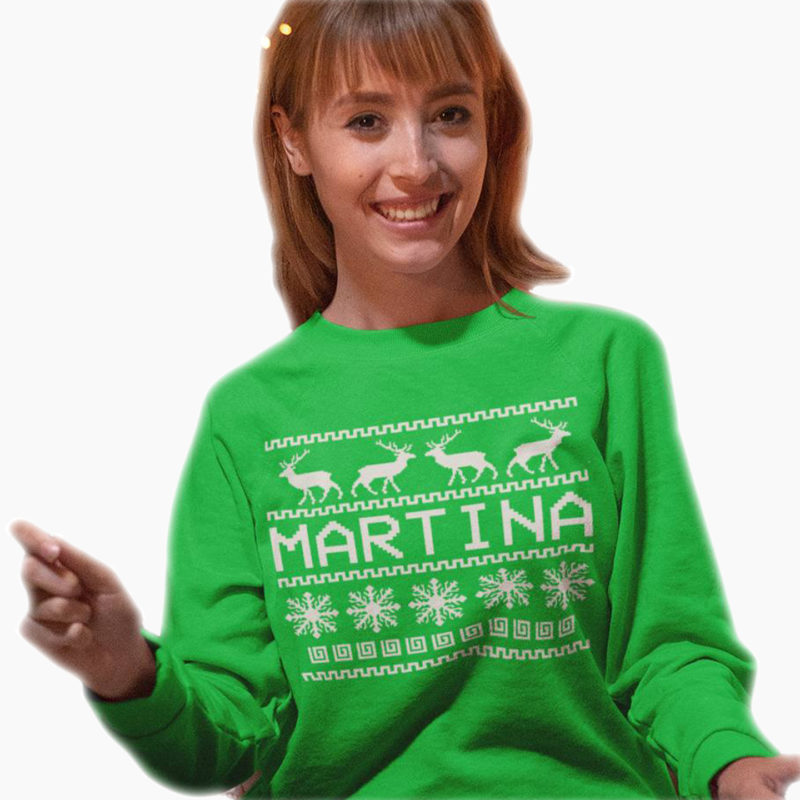 Felpa Unisex Natale - Trama Natalizia Personalizzata con il Nome