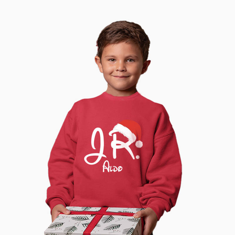 Felpa Bambino/a Natale Jr/Jrs - Personalizzata con il nome