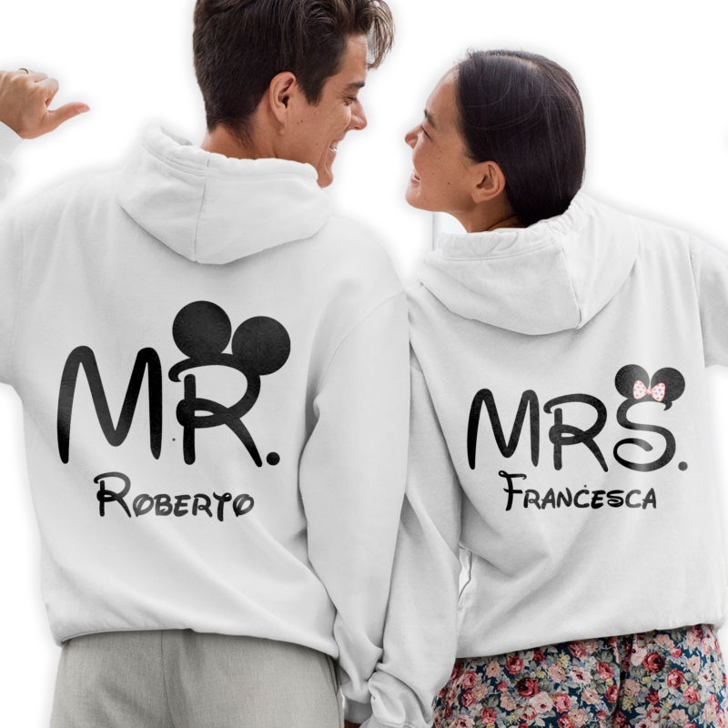 Felpe per coppia "Mr&Mrs" Personalizzata con nome