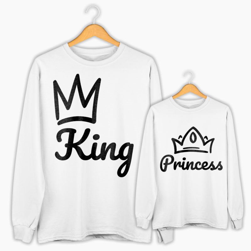 Felpa Papà + Felpa Bambina - King & Princess