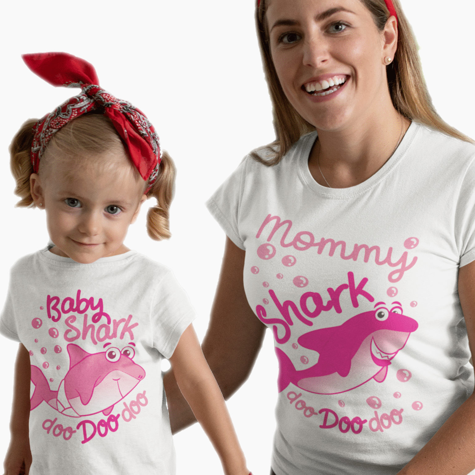 T-Shirt Mamma + T-Shirt Bambina – Mommy Shark Baby Shark