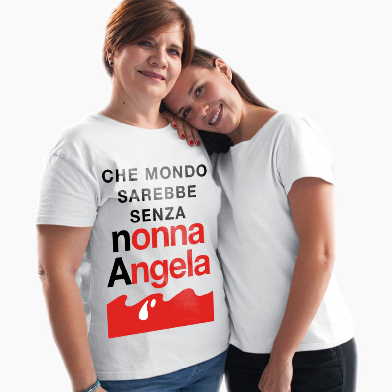 T-Shirt Festa dei Nonni - Che Mondo sarebbe senza Nonna - Personalizzata con il nome