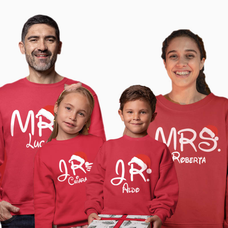 Poker Felpe Natale MR & MRS & JR & JRS