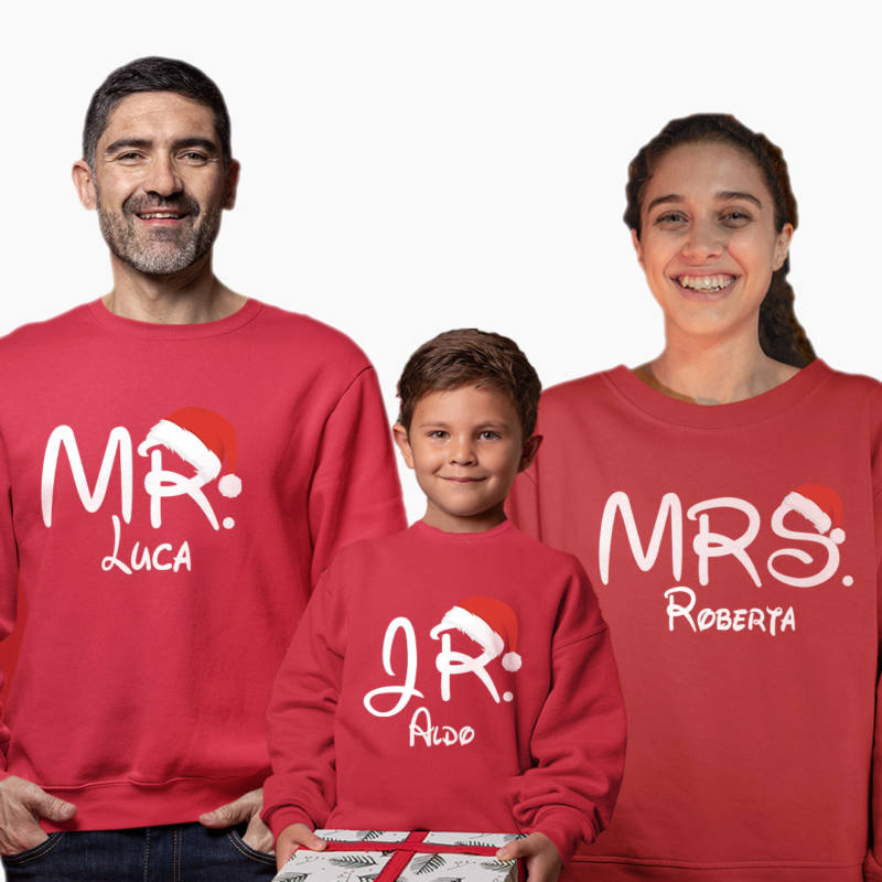 Tris Felpe Natale MR & MRS & JR