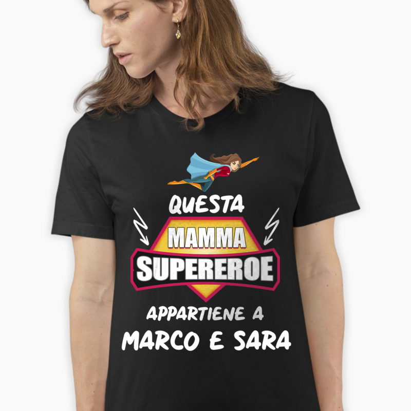 T-Shirt Festa Della Mamma - Questa Mamma Supereroe appartiene