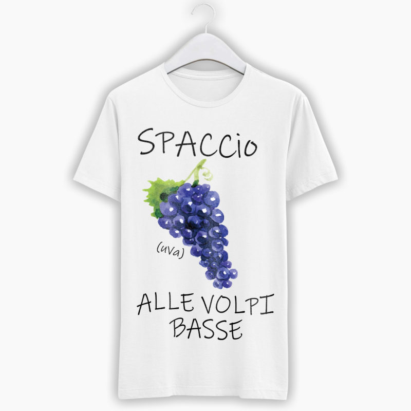 T-Shirt Donna Divertente - Spaccio Uva alle Volpi Basse