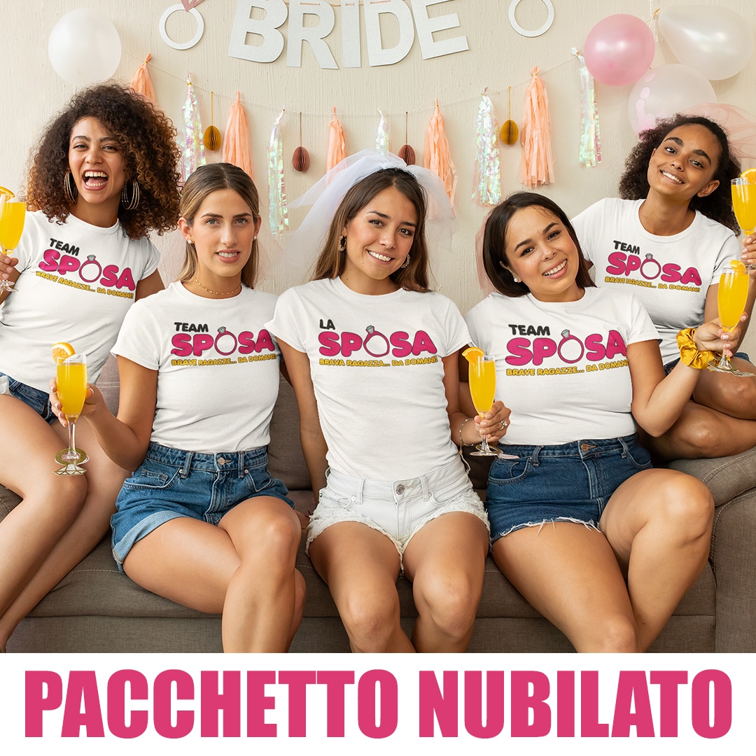 Pacchetto T-Shirt Addio Al Nubilato – La Sposa + Team Sposa