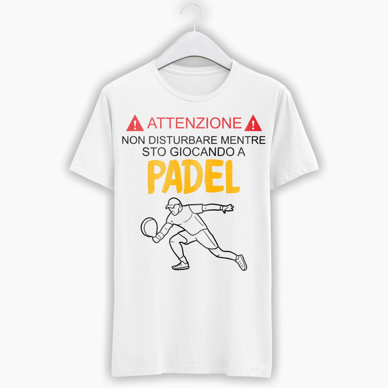 T-Shirt Uomo Padel – Non disturbare mentre sto giocando a Padel