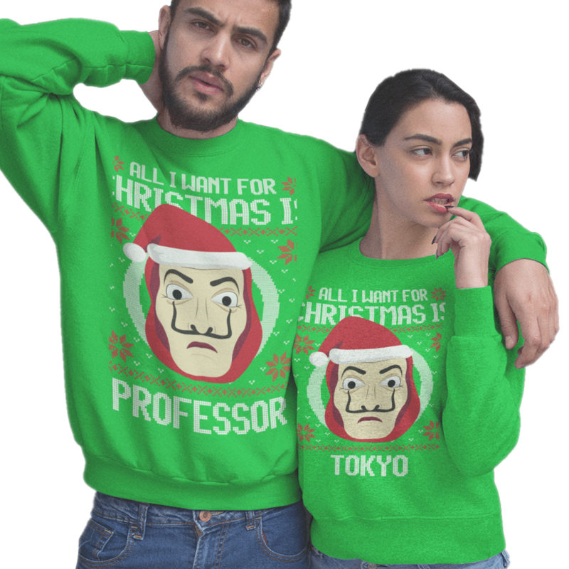 Coppia Felpe Natale - All I Want for Christmas is...