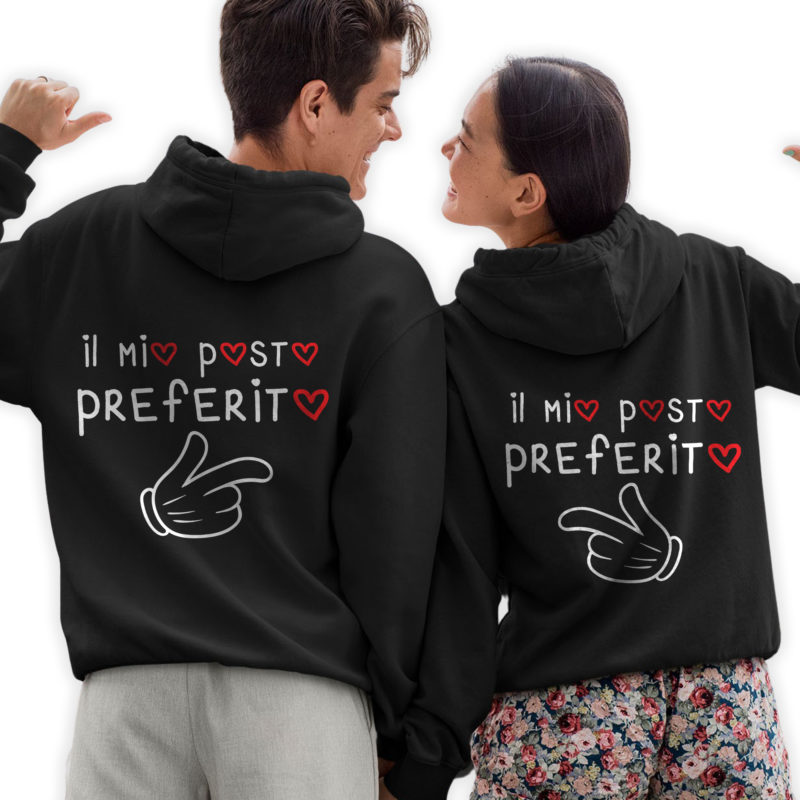 Coppia Felpe Unisex Il Mio Posto Preferito