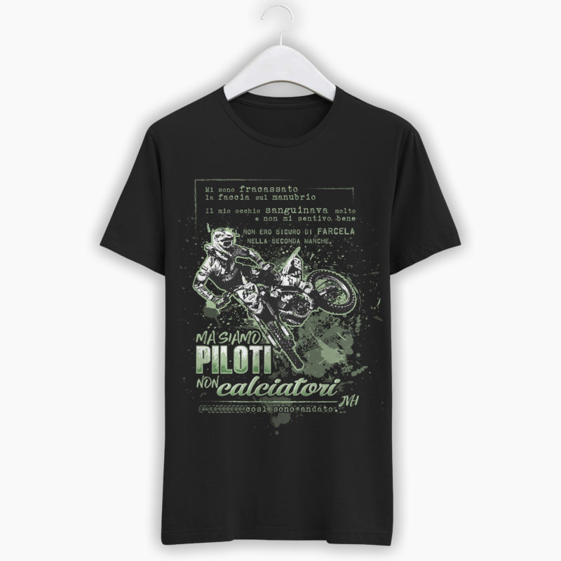 T-Shirt Uomo Motocross - Siamo Piloti non calciatori