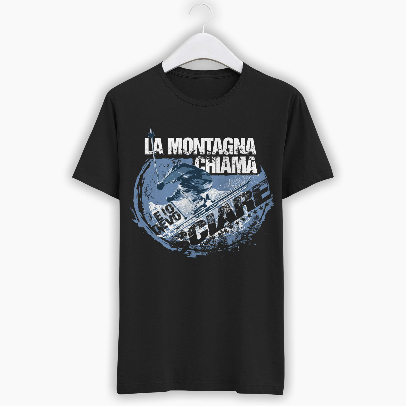 T-Shirt Montagna- La montagna mi chiama e io devo sciare