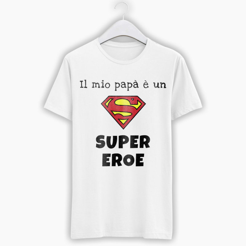 T-Shirt Bambino/a Il mio papà è un Supereroe