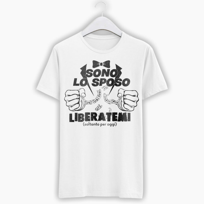 T-Shirt Addio al Celibato - Sono lo sposo, liberatemi
