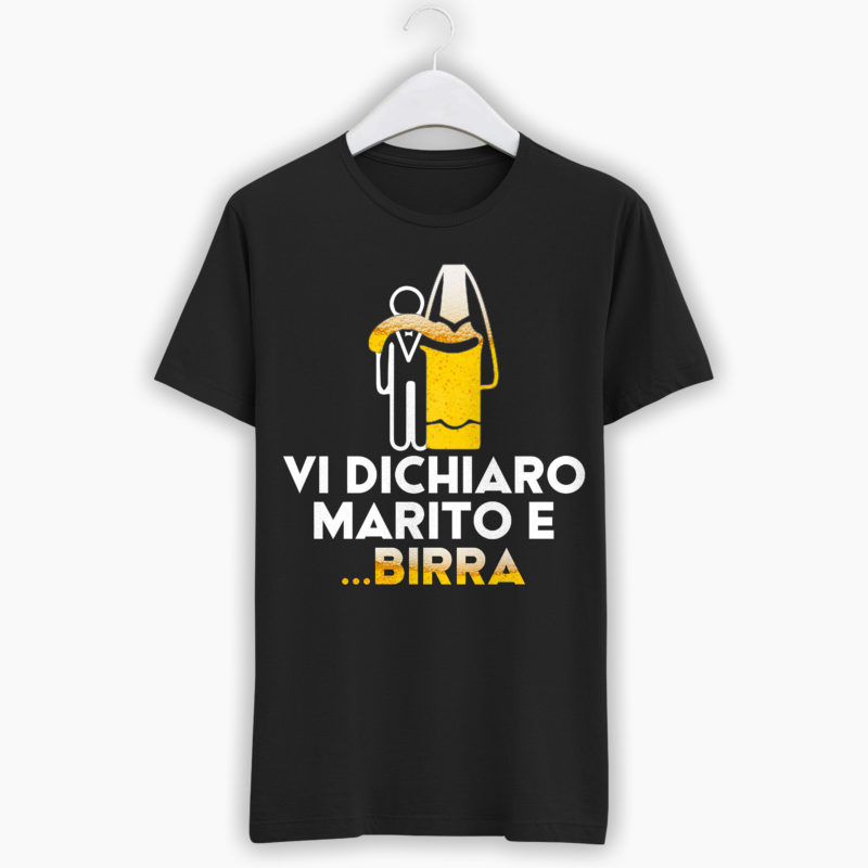 T-Shirt Addio al Celibato - Vi dichiaro marito e birra
