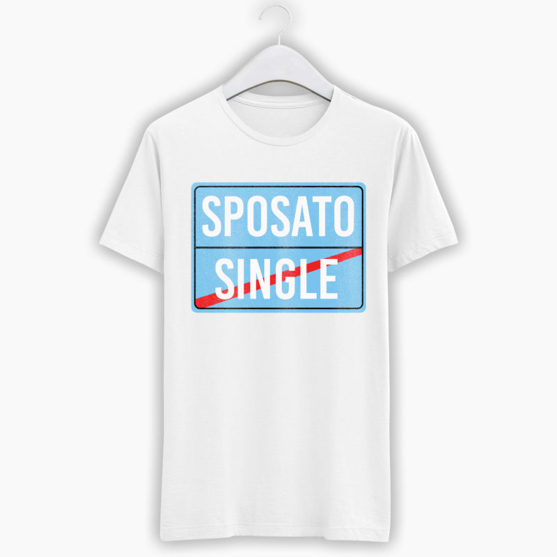 T-Shirt Addio Al Celibato - Sposato/Single