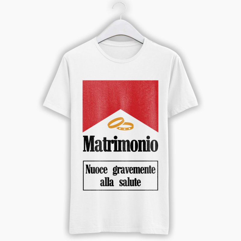 T-Shirt Addio Al Celibato - Matrimonio Nuoce gravemente alla salute