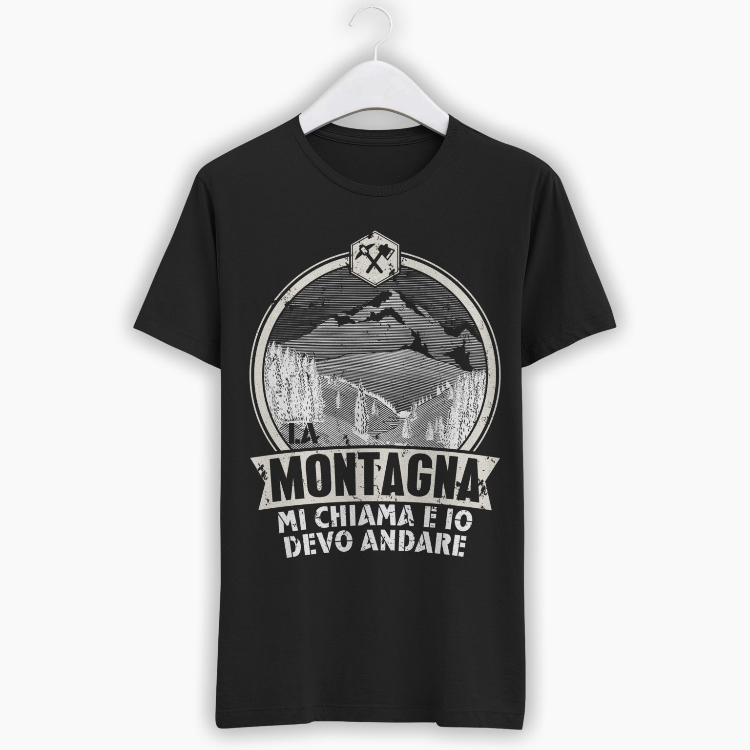 T-Shirt Montagna Uomo- La montagna mi chiama e io devo andare