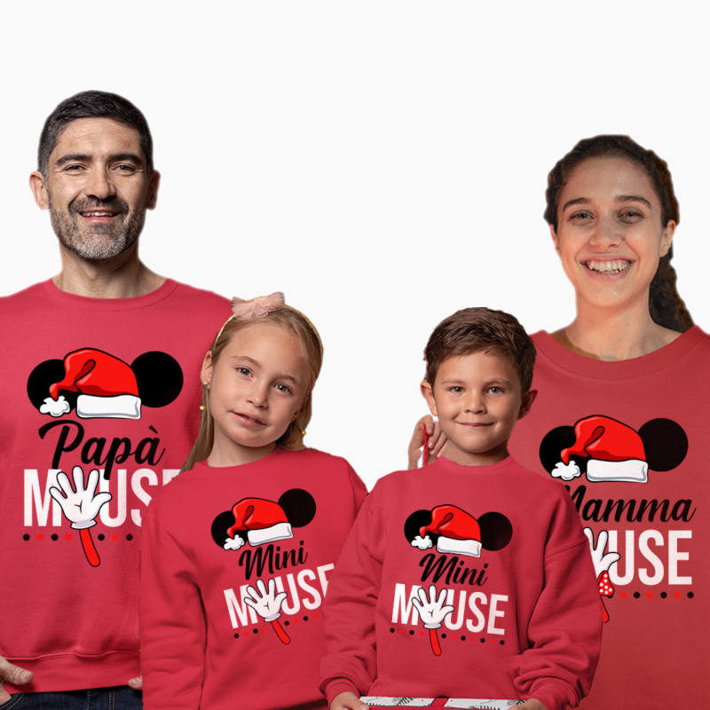 Poker Felpe Natale - Famiglia Mouse